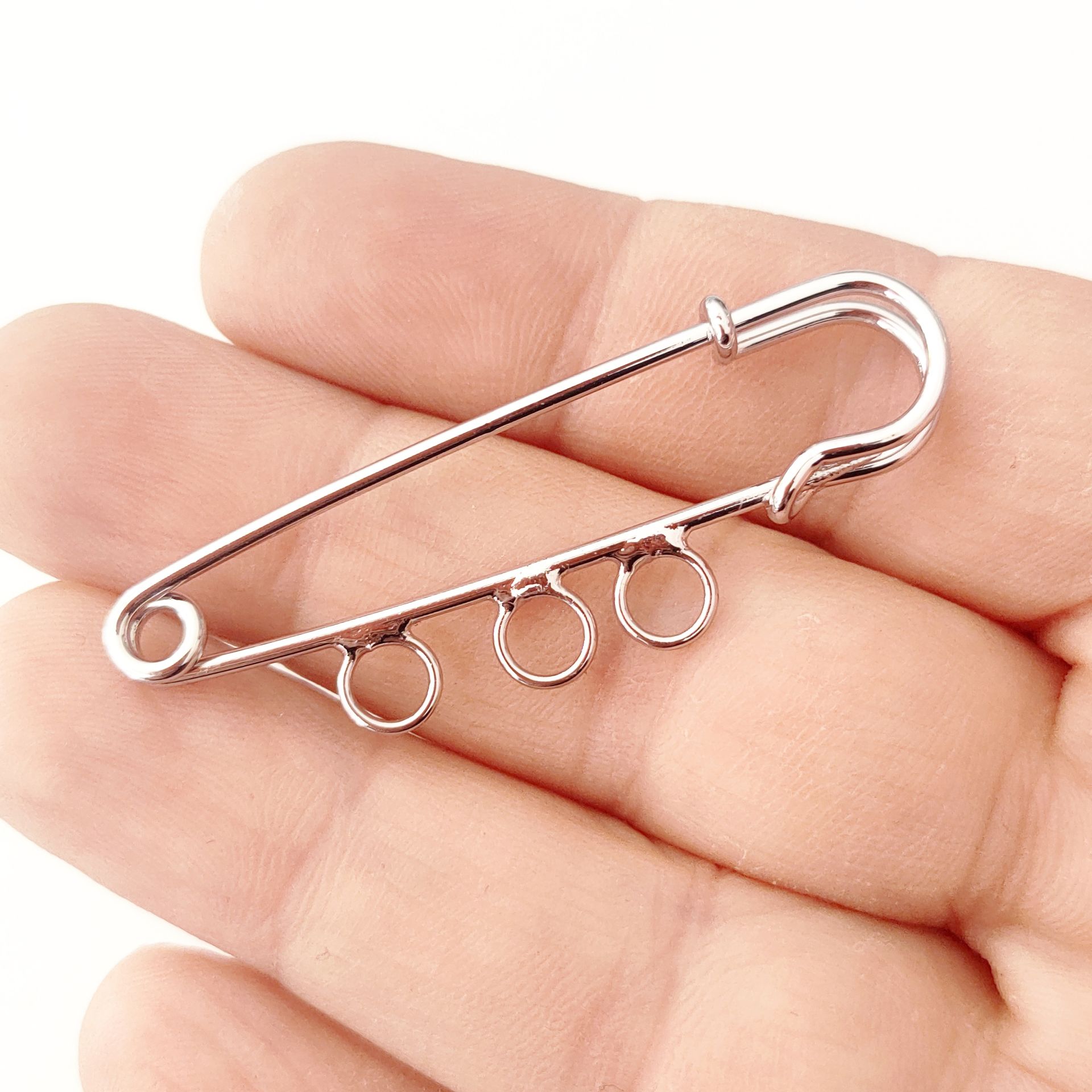 BRŞ-10 Rodyum Kaplama Kaynaklı Model 5 cm İskoç İğnesi