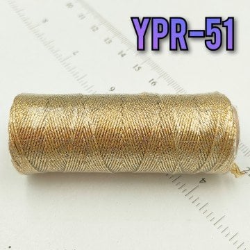 YPR-51 Altın Simli AAA Kalite Yerli Paraşüt İpi 50 m