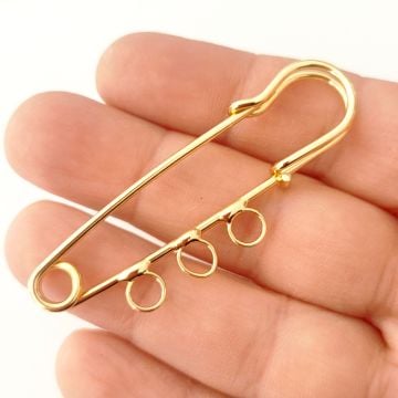 BRŞ-11 Altın Kaplama Kaynaklı Model 6 cm İskoç İğnesi