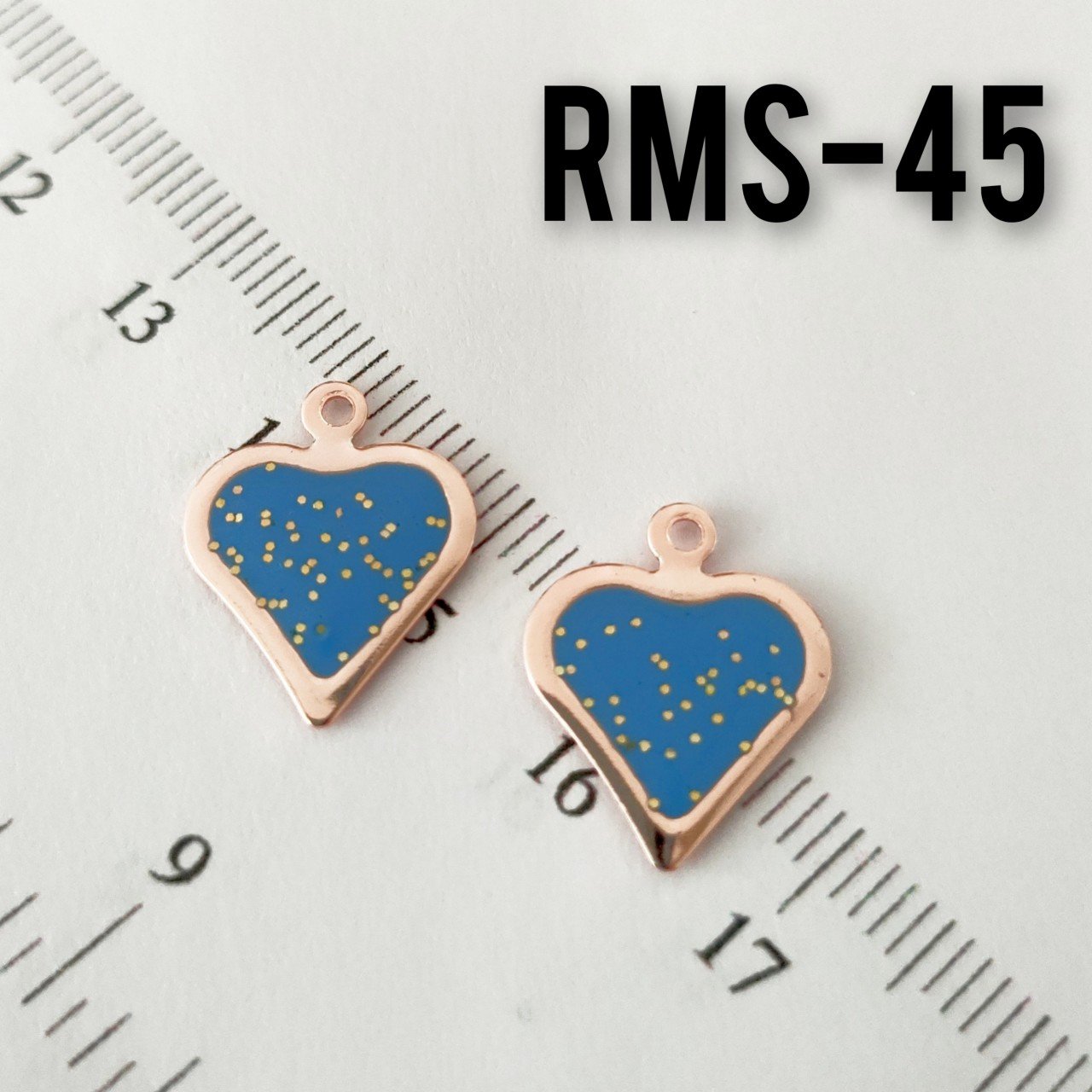 RMS-45 Rose Kaplama Simli Mineli Kalp