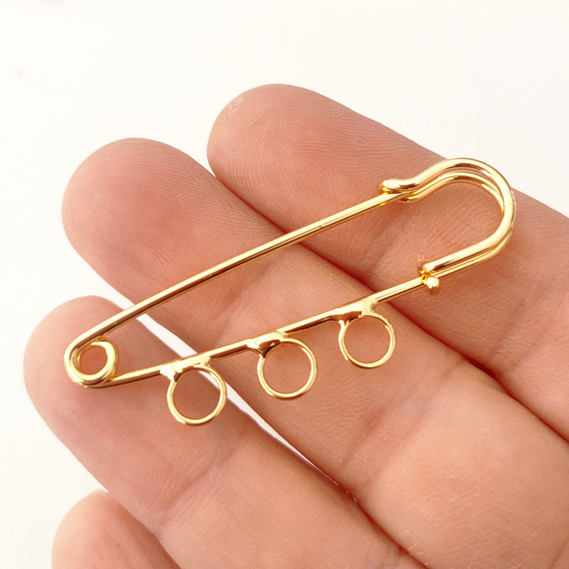 BRŞ-12 Altın Kaplama Kaynaklı Model 5 cm İskoç İğnesi