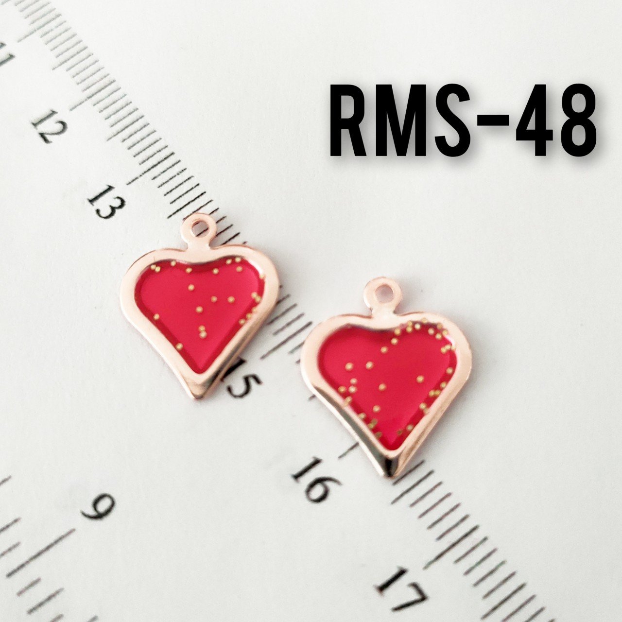 RMS-48 Rose Kaplama Simli Mineli Kalp