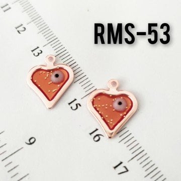 RMS-53 Rose Kaplama Simli Mineli Kalp