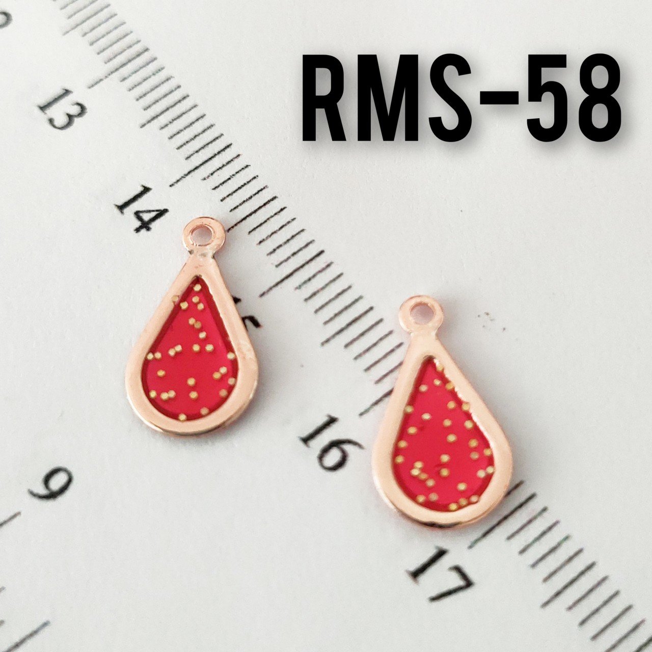 RMS-58 Rose Kaplama Simli Mineli Damla