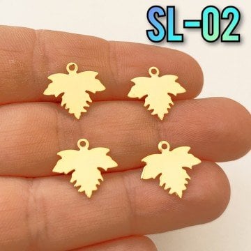 SL-02 Altın Kaplama Yaprak Sallantı