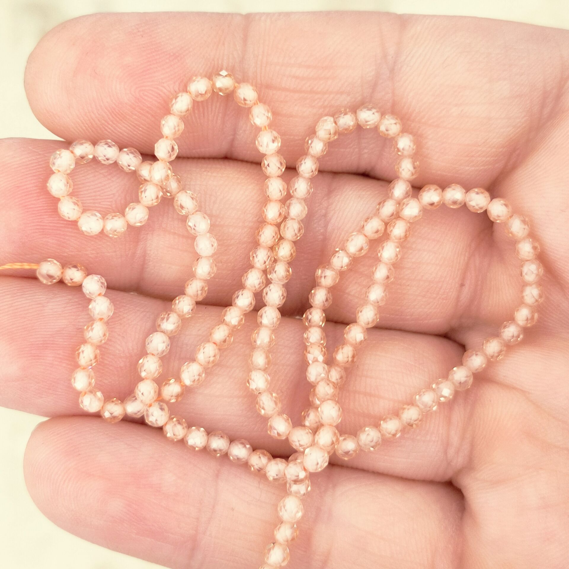 DT-203 Zirkon Fasetli Dizi Doğal Taş Bal Rengi 3 mm