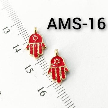 AMS-016 Altın Kaplama Kırmızı Mineli Fatmana Eli