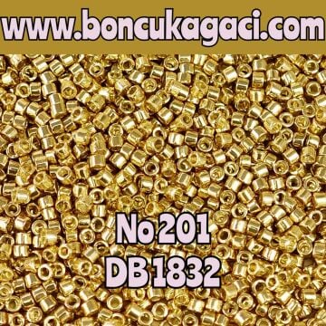 NO:201 Miyuki Delica Boncuk 11/0 DB1832 Açık Altın Duracoat Galvaniz Kaplama