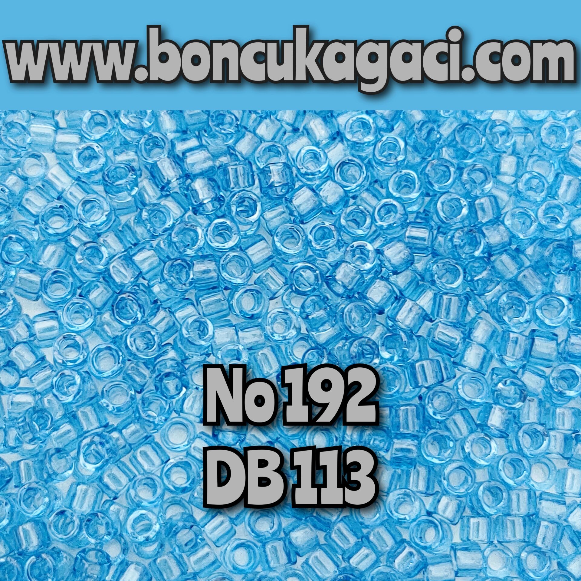 NO:192 Miyuki Delica , Miyuki Boncuk 11/0 DB113 Şeffaf Mavi