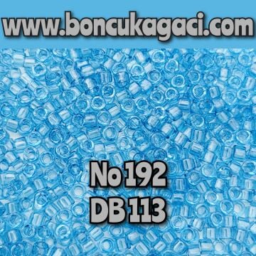 NO:192 Miyuki Delica , Miyuki Boncuk 11/0 DB113 Şeffaf Mavi