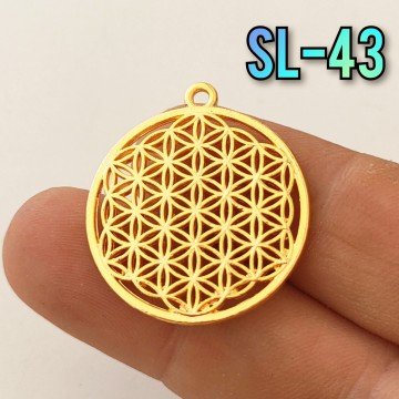 SL-43 Altın Kaplama Yaşam Çiçeği 26 mm