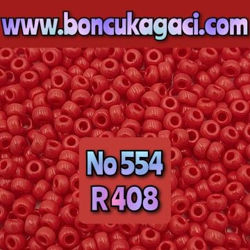 Miyuki Kum Boncuk , Miyuki Round Boncuk 11/0 No:554 R408 Opak Bayrak Kırmızı 10 gr