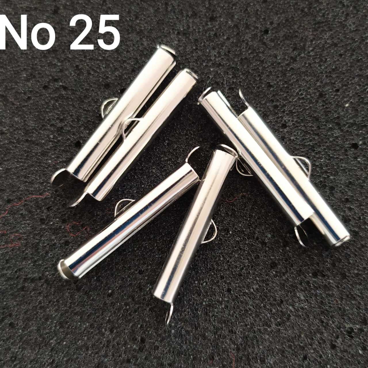 KRN-25 - 25 mm Pirinç Korniş Kapama Gümüş Renk