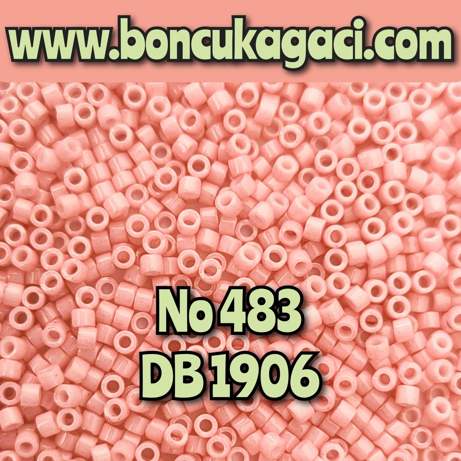 NO:483 Miyuki Delica , Miyuki Boncuk 11/0 DB1906 Antik Pembe