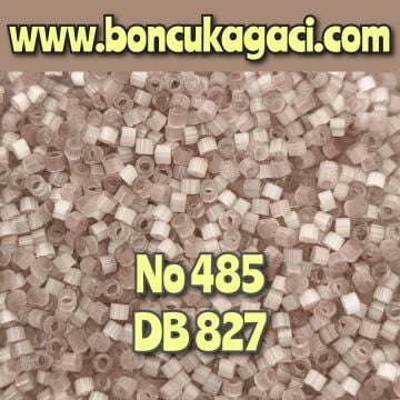 NO:485 Miyuki Delica Boncuk 11/0 DB827 İpek Saten Gri-Kahve