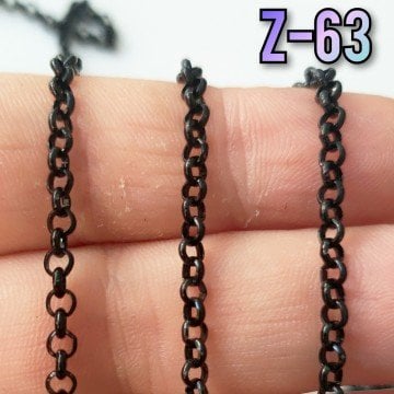 No : 063 Siyah Renk Doç Zincir 3 mm