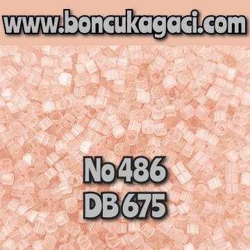 NO:486 Miyuki Delica Boncuk 11/0 DB675 İpek Saten Solgun Pembe
