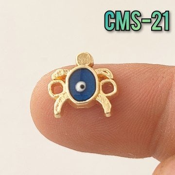 CMS-21 Altın Kaplama Mineli Kaplumbağa 12 mm