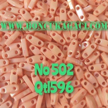 No: 502 Miyuki Quarter Tila , Çeyrek Tila Boncuk QTL596 Rainbow Somon Pembe 5 gr