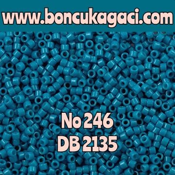 NO:246 Miyuki Delica , Miyuki Boncuk 11/0 DB2135 Parlak Koyu Turkuaz