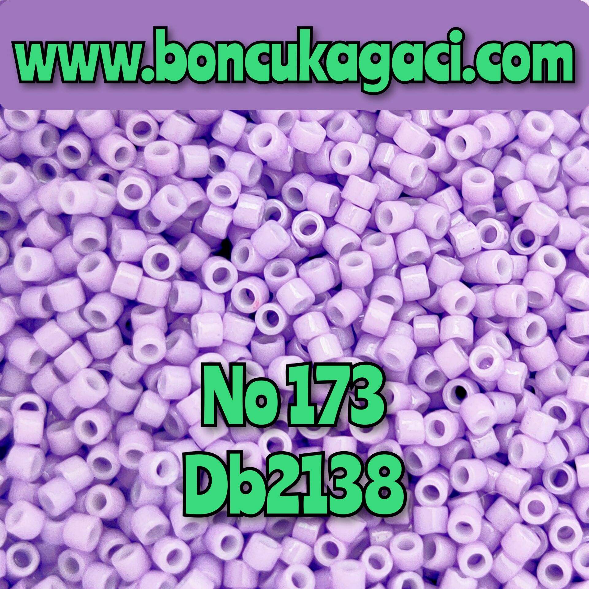 NO:173 Miyuki Delica , Miyuki Boncuk 11/0 DB2138 Açık Mor