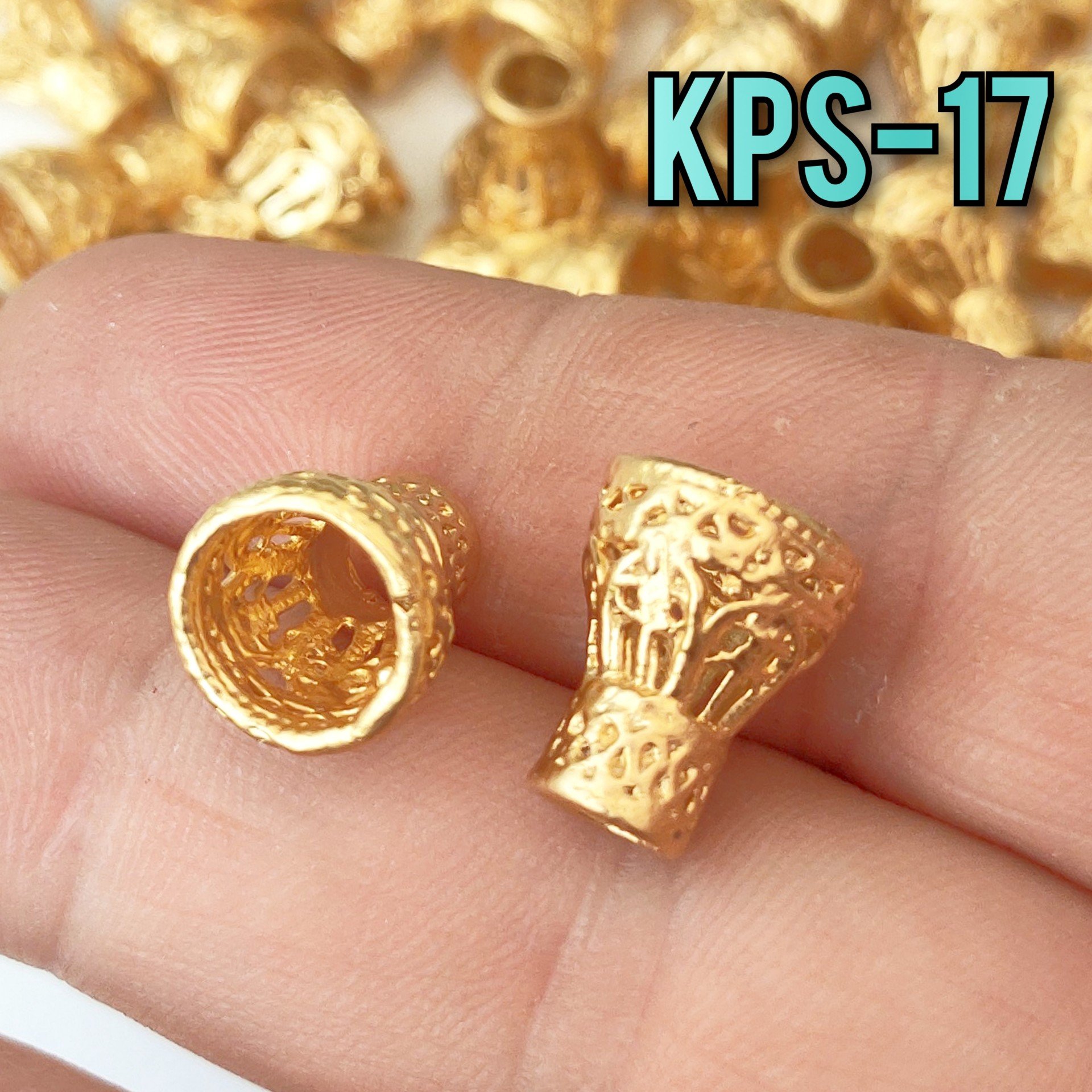 KPS-17 24 Ayar Mat Altın Kaplama Huni Kapama 8 mm