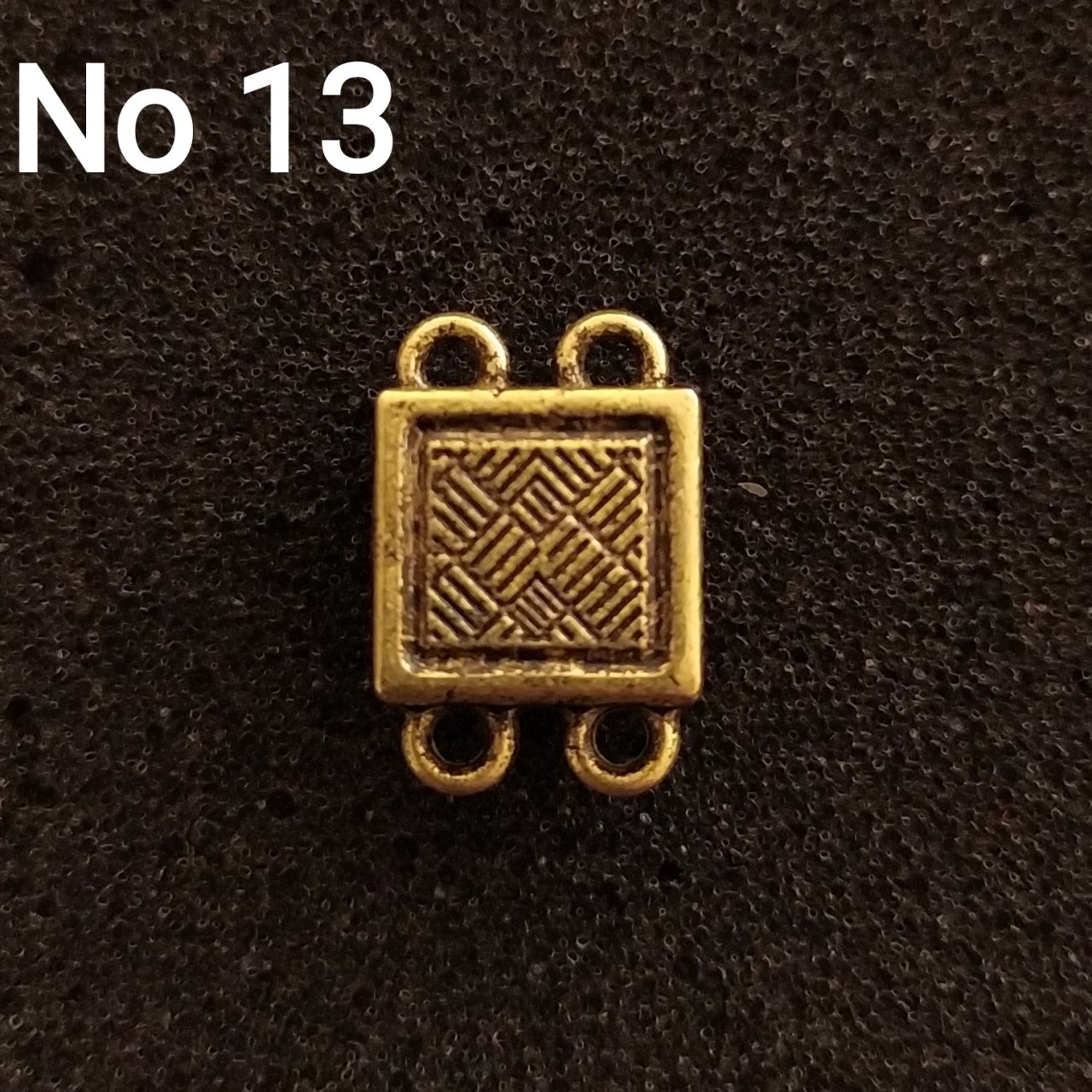 No: 13 - İki Halkalı Antik Renk Dikdörtgen Mıknatıs