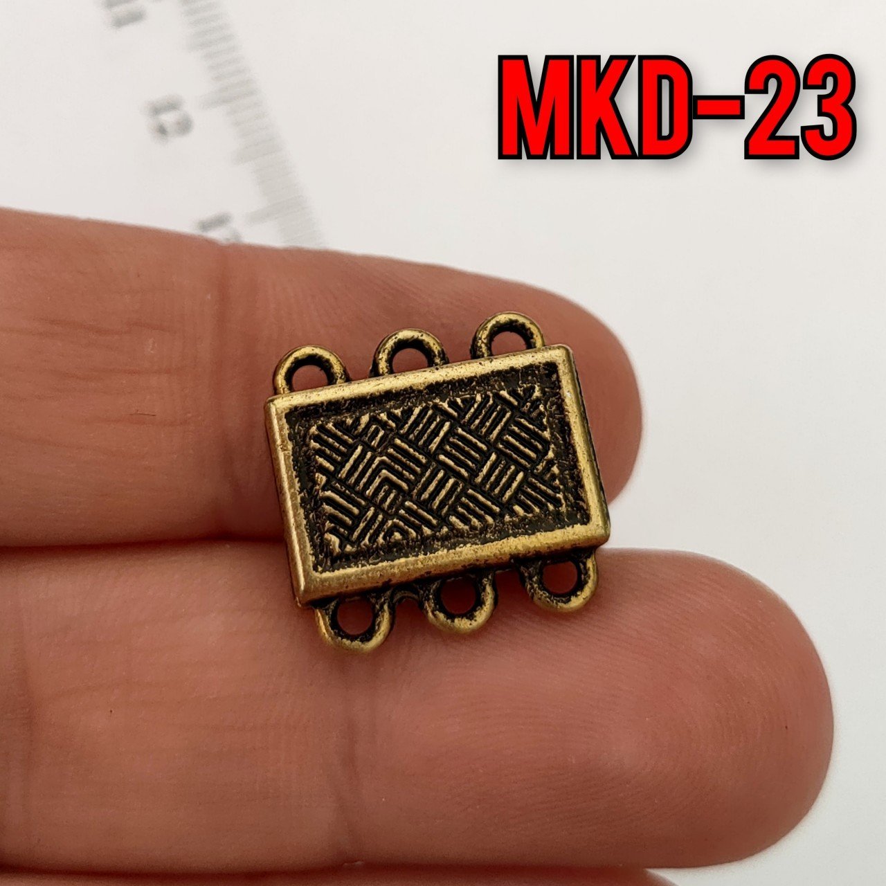 No: 23 - Üç Halkalı Antik Renk Dikdörtgen Mıknatıs