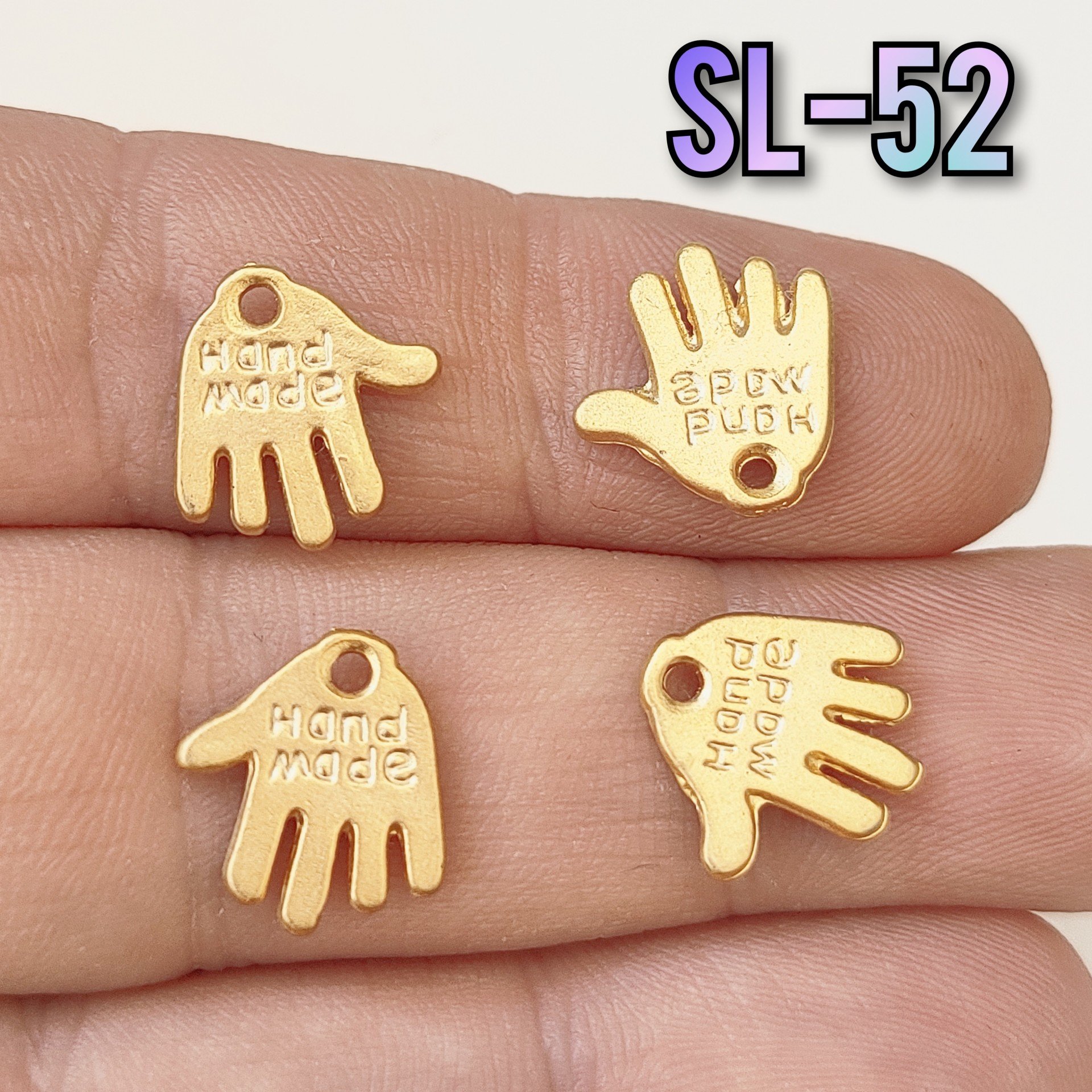 SL-52 24 Ayar Mat Altın Kaplama Hand Made El Sallantı