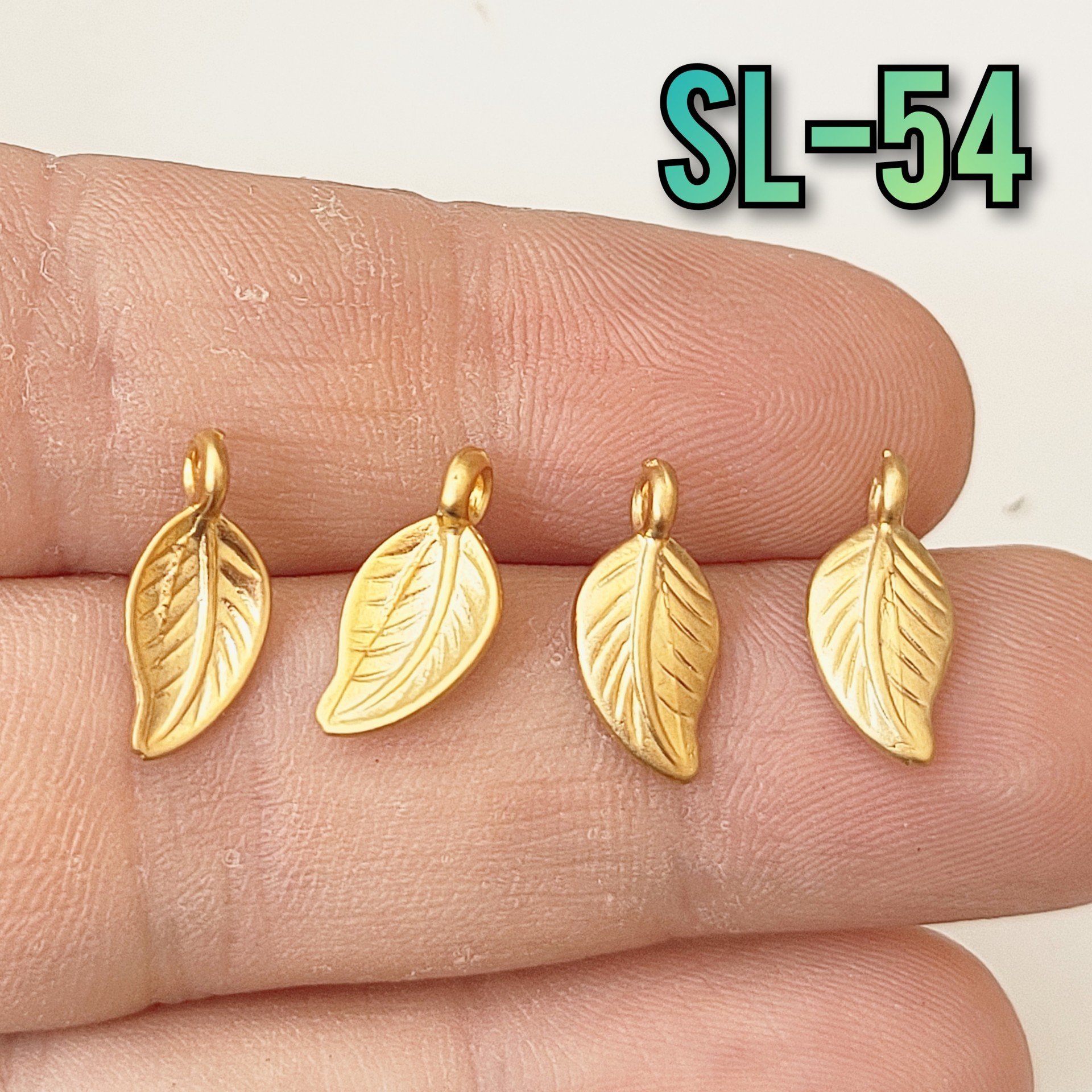 SL-54 24 Ayar Mat Altın Kaplama Yaprak Sallantı