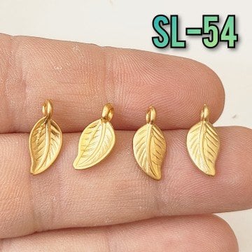 SL-54 24 Ayar Mat Altın Kaplama Yaprak Sallantı