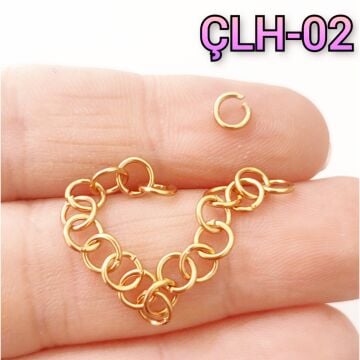 ÇLH-02 A Kalite Kaplama Altın Renk 316L Cerrahi Çelik Şerit Takı Halkası