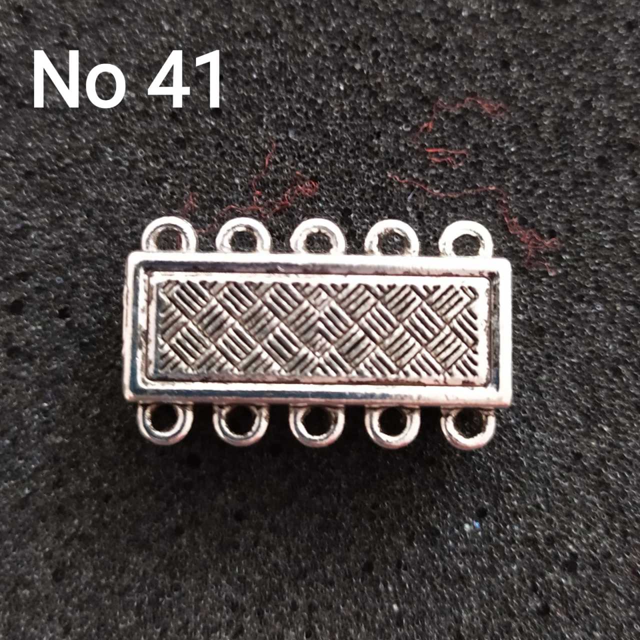 No: 41 - Beş Halkalı Gümüş Dikdörtgen Mıknatıs