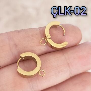 ÇLK-02 Altın Renk 316L Cerrahi Çelik Küpe Klipsi