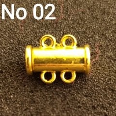 No: 02 - 2 Halkalı Altın Renk Sürgülü Mıknatıs