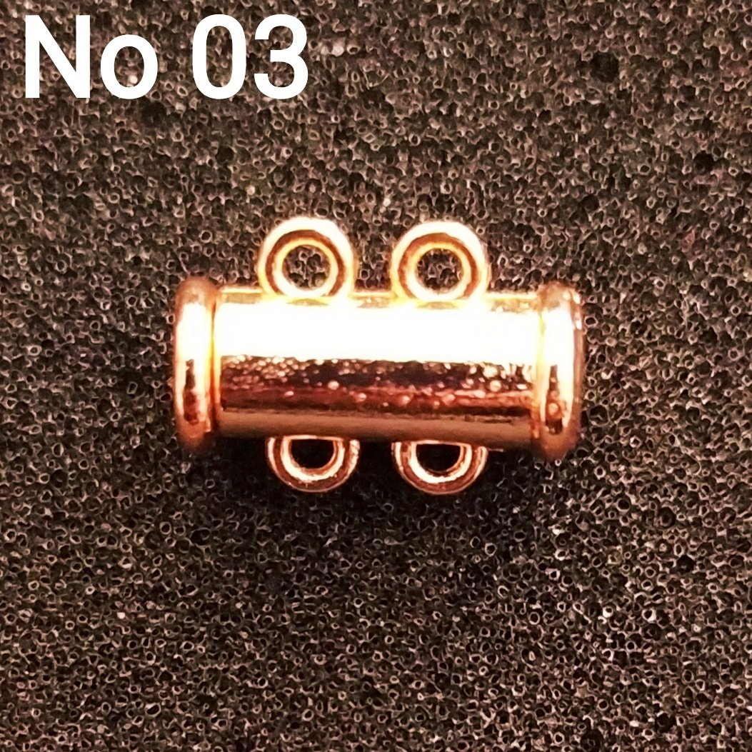 No: 03 - 2 Halkalı Rose Renk Sürgülü Mıknatıs