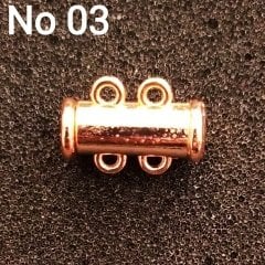 No: 03 - 2 Halkalı Rose Renk Sürgülü Mıknatıs