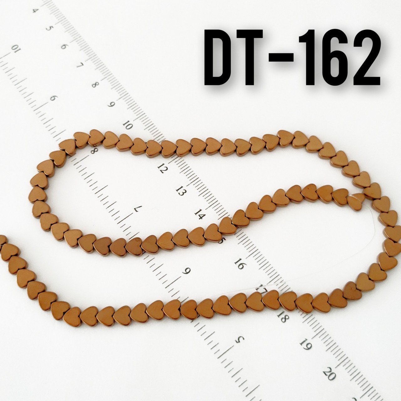 DT-162 Koyu Bakır Renk Kalp Hematit 6 mm