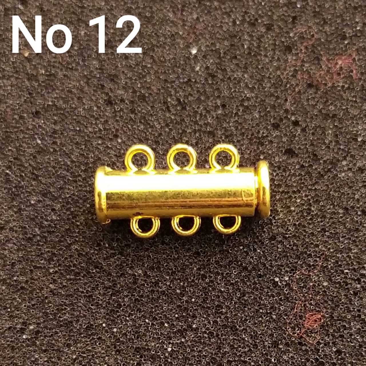 No: 12 - 3 Halkalı Altın Renk Sürgülü Mıknatıs