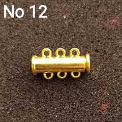 No: 12 - 3 Halkalı Altın Renk Sürgülü Mıknatıs