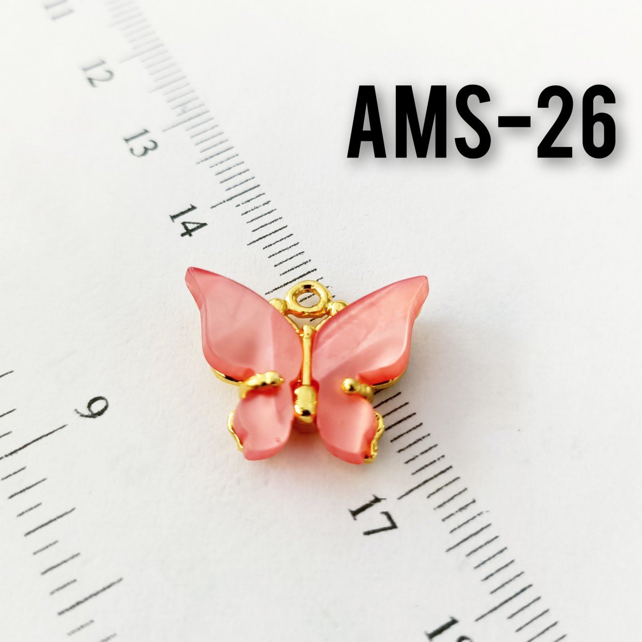 AMS-026 Altın Kaplama Sedefli Kelebek
