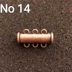 No: 14 - 3 Halkalı Bakır Renk Sürgülü Mıknatıs