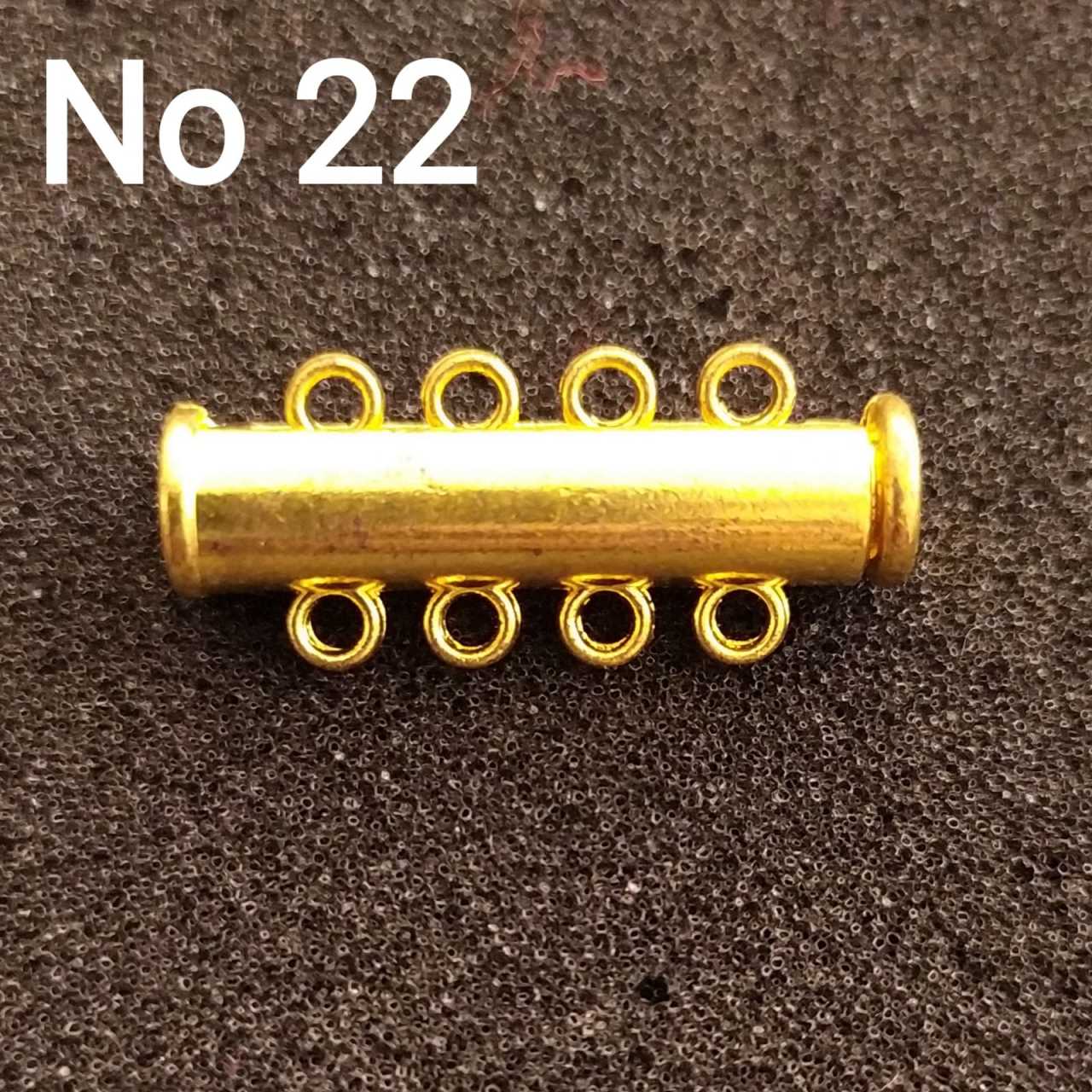 No: 22 - 4 Halkalı Altın Renk Sürgülü Mıknatıs