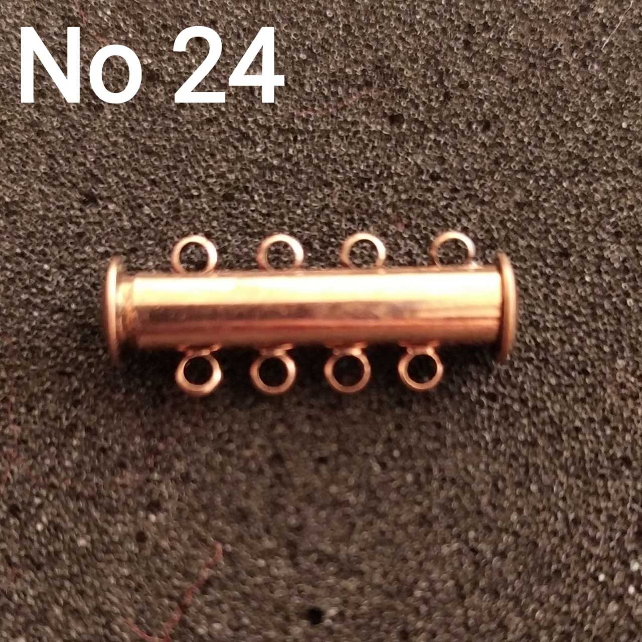 No: 24 - 4 Halkalı Bakır Renk Sürgülü Mıknatıs