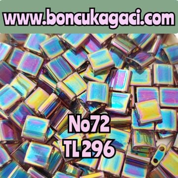 No: 72 Miyuki Boncuk , MİYUKİ TİLA  BONCUK TL296 Yanar Döner Yarı Şeffaf Mavi - Mor 5 gr