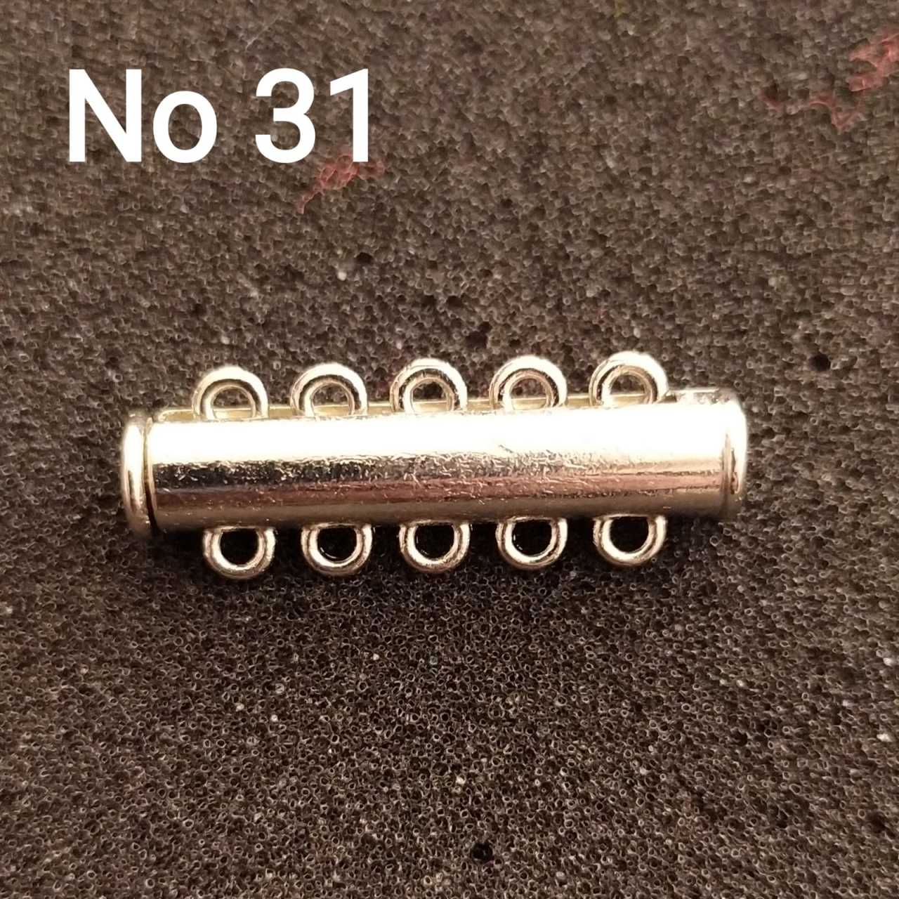 No: 31 - 5 Halkalı Gümüş Renk Sürgülü Mıknatıs