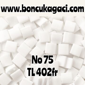 No: 75 Miyuki Boncuk , MİYUKİ TİLA  BONCUK TL402fr Mat Beyaz 5 gr