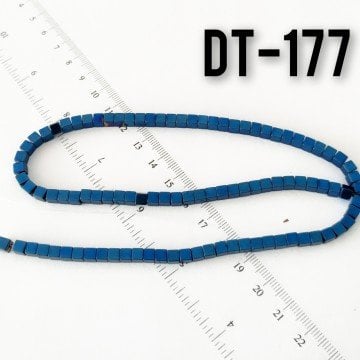 DT-177 Gece Mavisi Yanar Döner Küp Hematit 4 mm