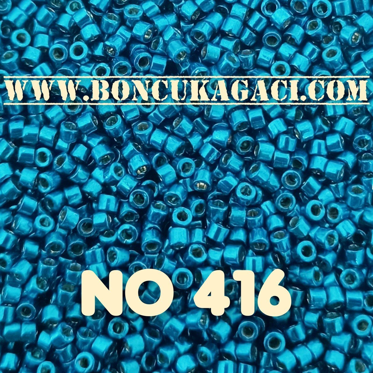 NO:416 Miyuki Delica , Miyuki Boncuk 11/0 DB2514 Galvaniz Kaplama Mavi
