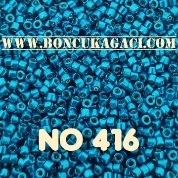 NO:416 Miyuki Delica , Miyuki Boncuk 11/0 DB2514 Galvaniz Kaplama Mavi
